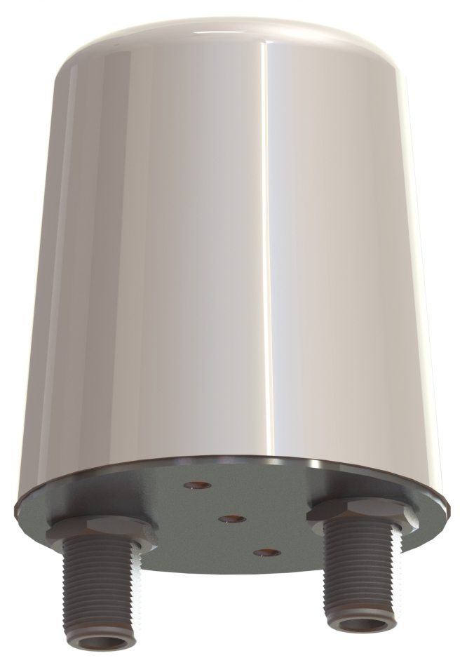 2X2 MIMO Omni Antenna, 2 Input Dual 45° Slant Polarized, 2.1 - 2.5